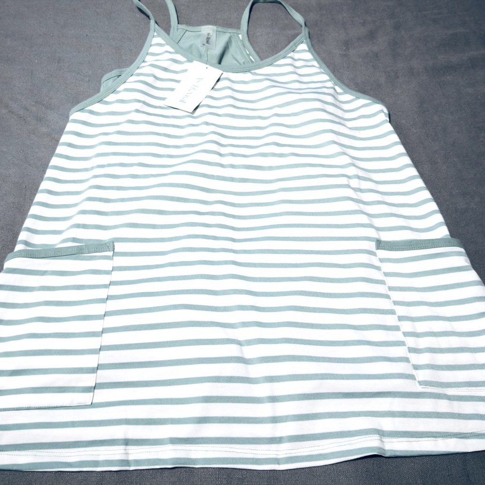AS Revival - Green Striped Mini Dress with built in Romper.